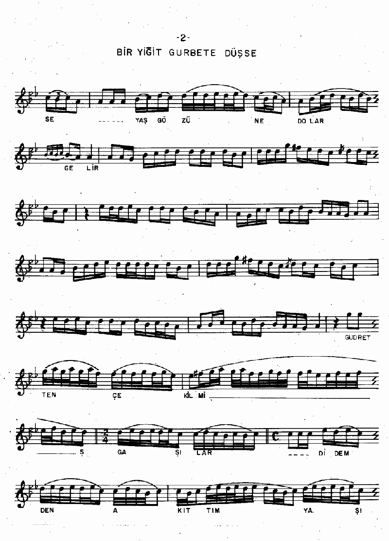 BİR YİĞİT GURBETE DÜŞSE