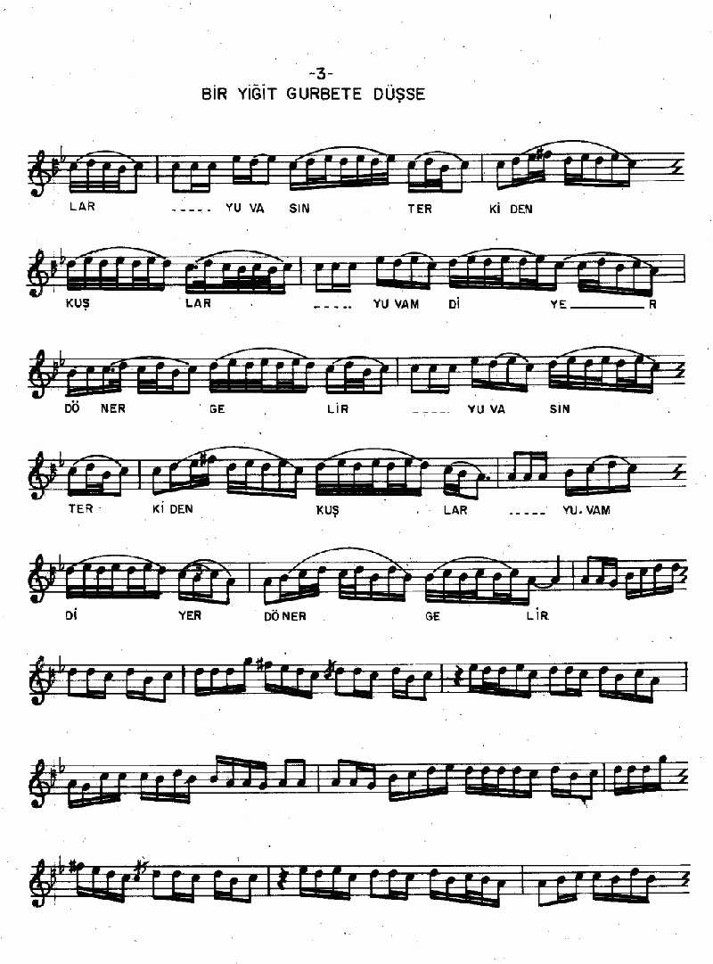 BİR YİĞİT GURBETE DÜŞSE