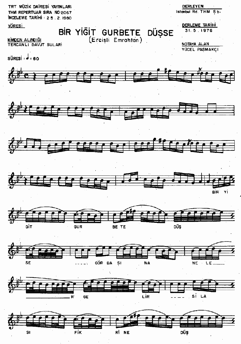 BİR YİĞİT GURBETE DÜŞSE