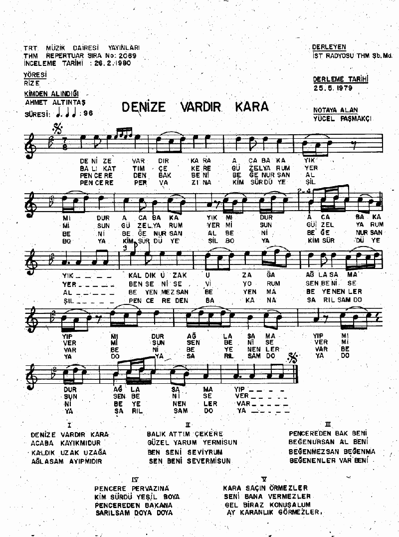 DENİZDE VARDIR KARA