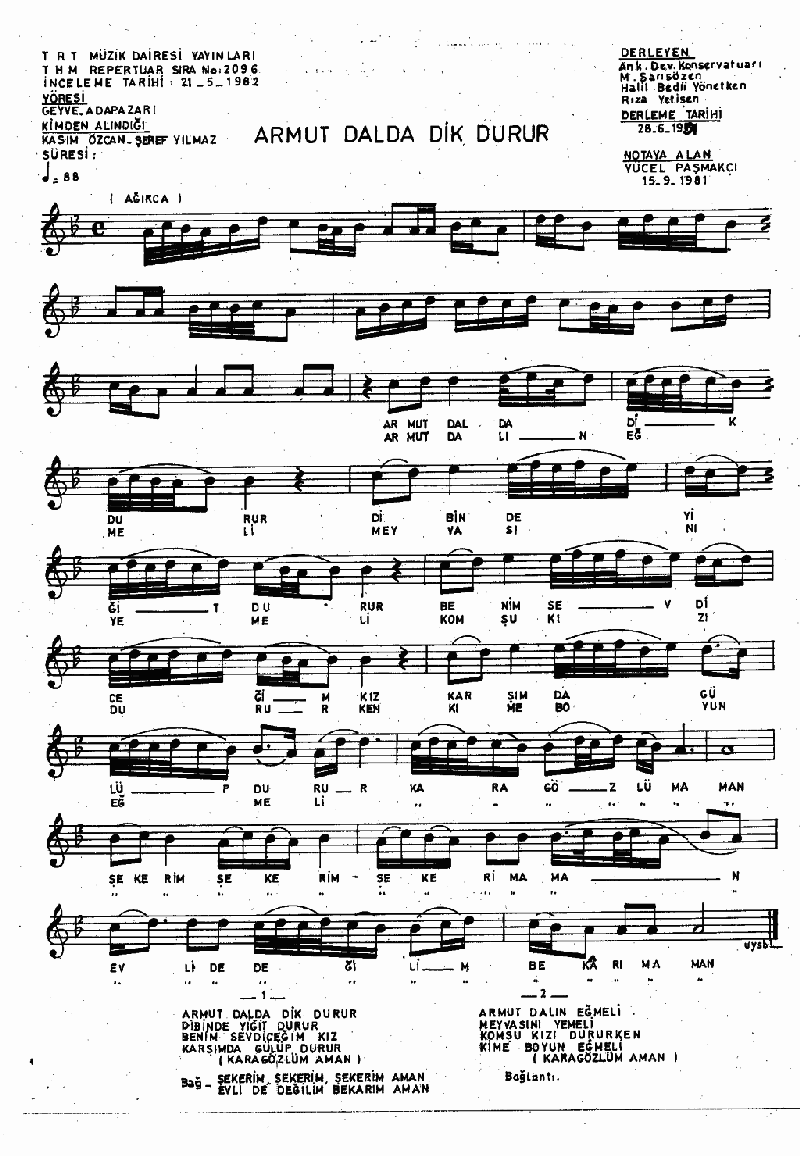 ARMUT DALDA DİK DURUR - II