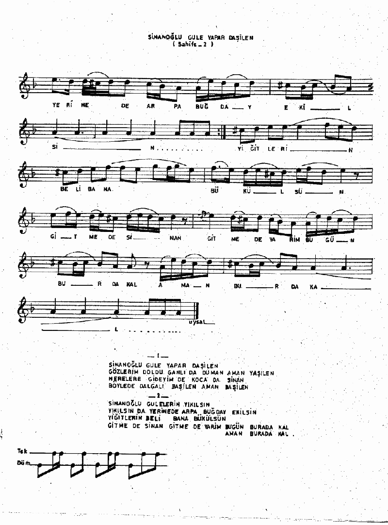 SİNANOĞLU GULE YAPAR TAŞ İLEN