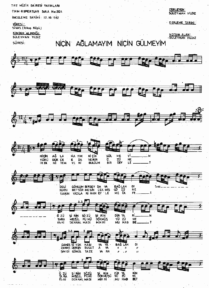 NİÇİN AĞLAMAYIM NİÇİN GÜLMEYİM