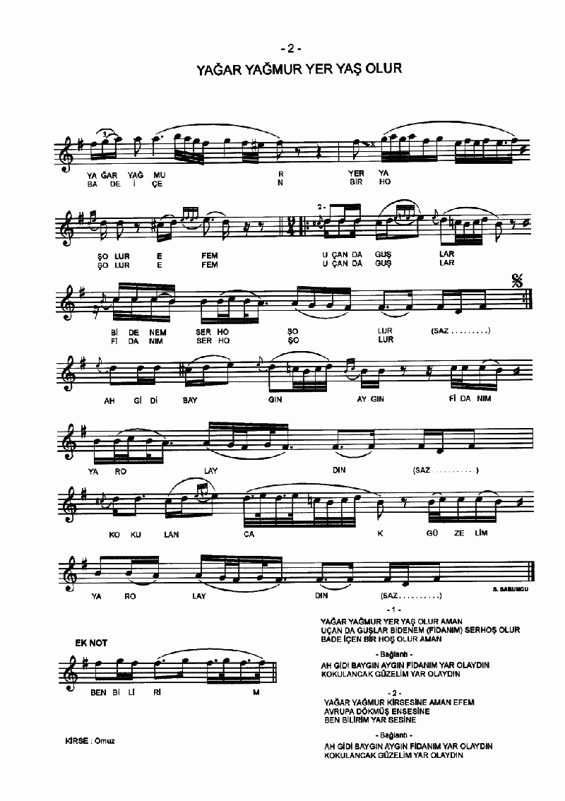 YAĞAR  YAĞMUR YER YAŞ OLUR