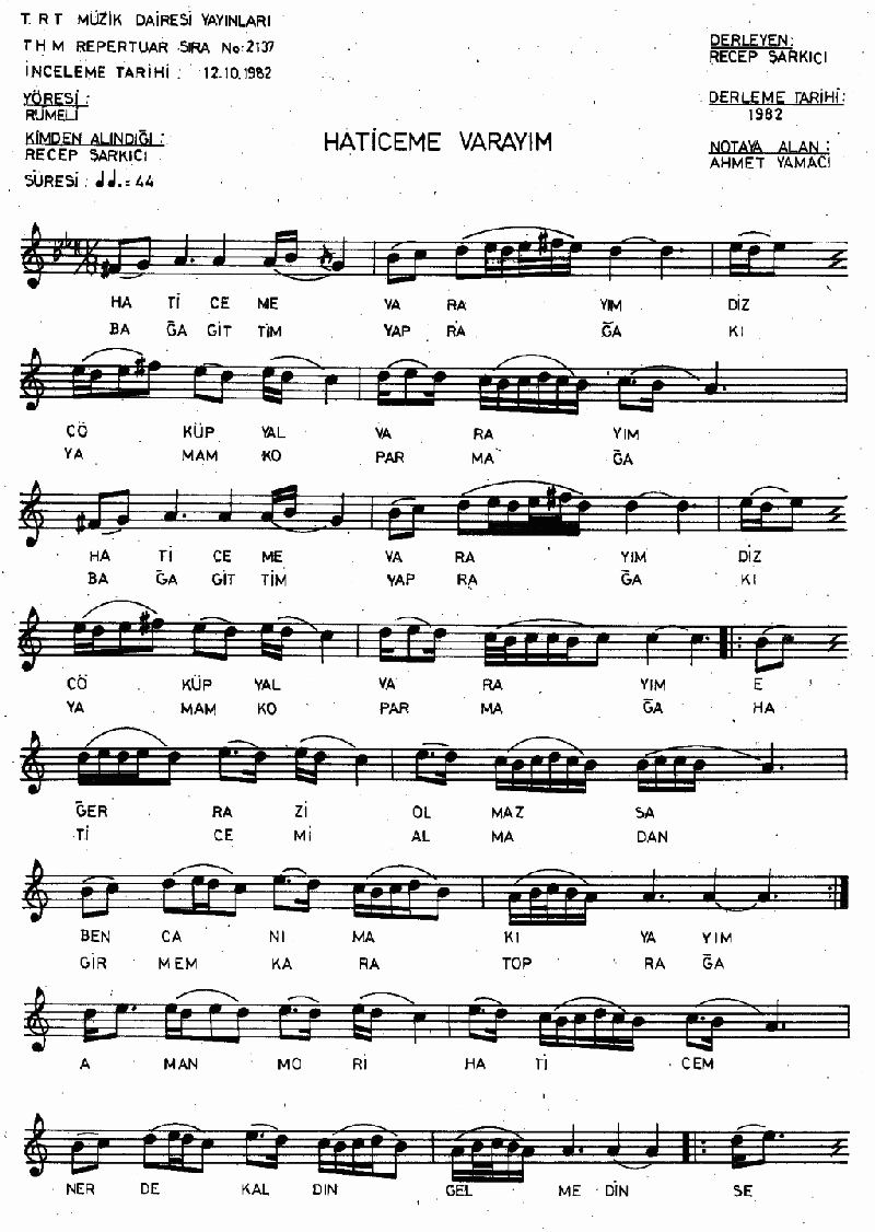 HATİCE'ME VARAYIM