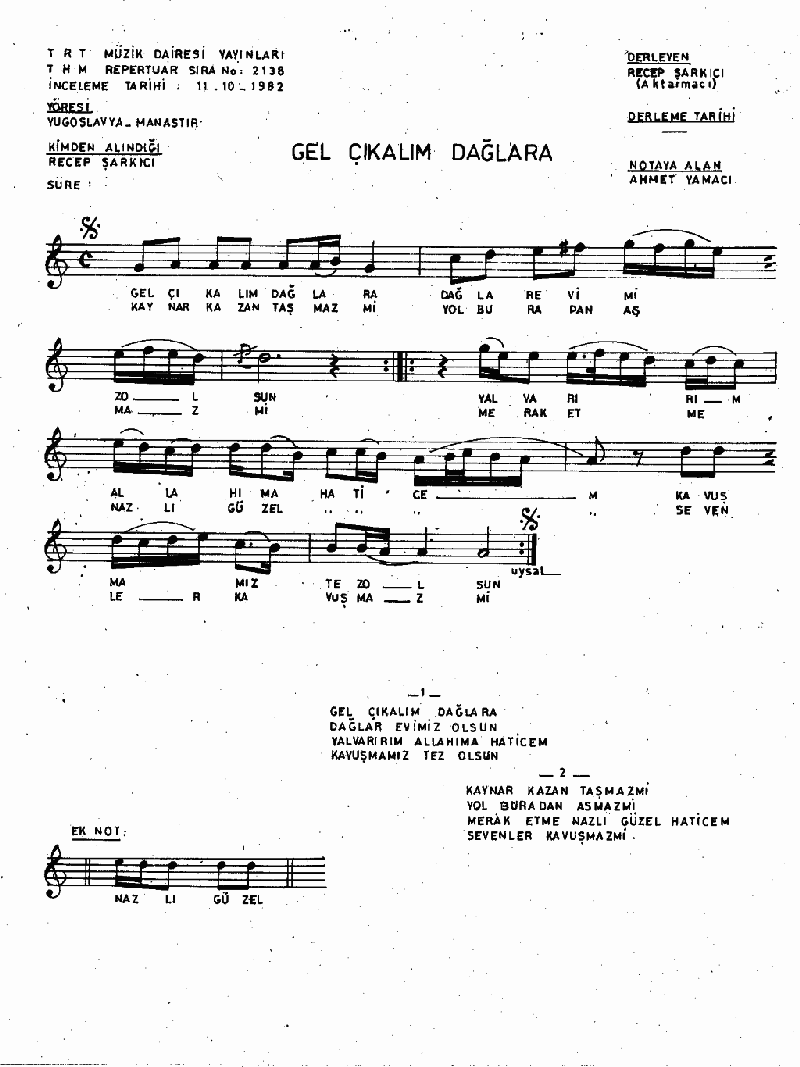 GEL ÇIKALIM DAĞLARA