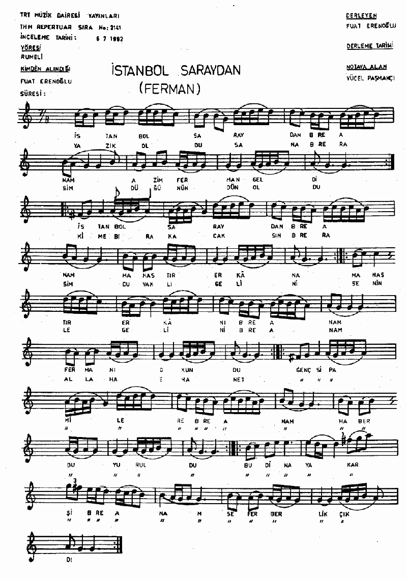 İSTANBOL SARAYDAN AZİM FERMAN GELDİ