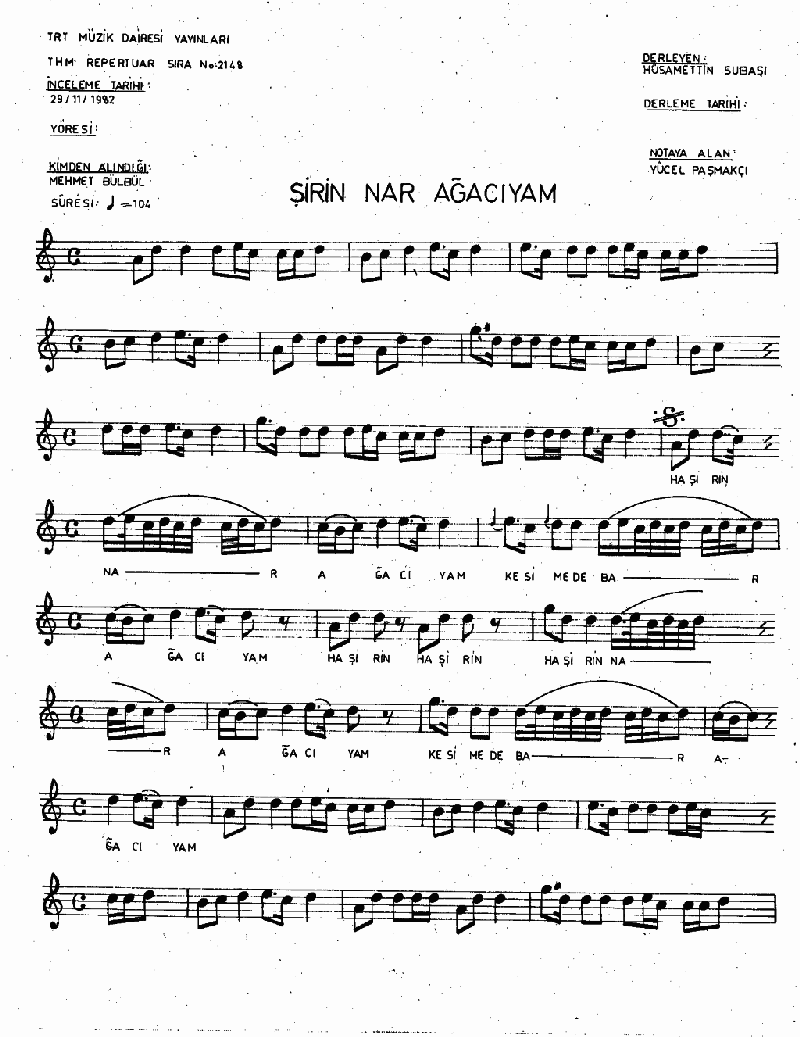 ŞİRİN NAR AĞACIYAM