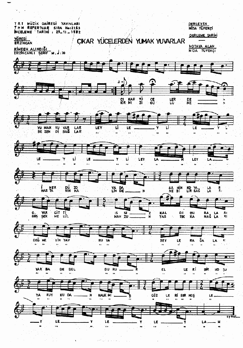 ÇIKAR YÜCELERDEN YUMAK YUVARLAR