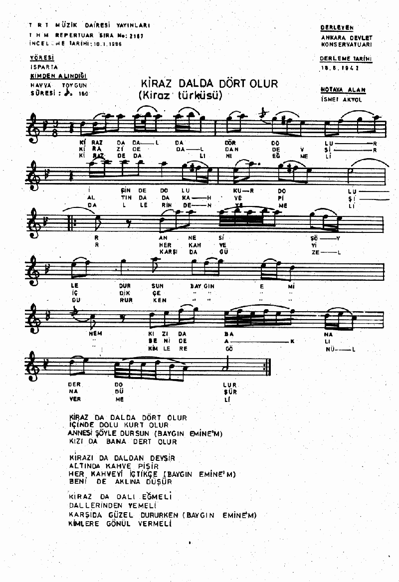 KİRAZ DALDA DÖRT OLUR