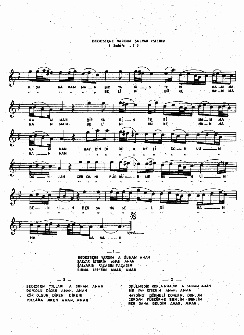 BEDESTENE VARDIM ŞALVAR İSTERİM