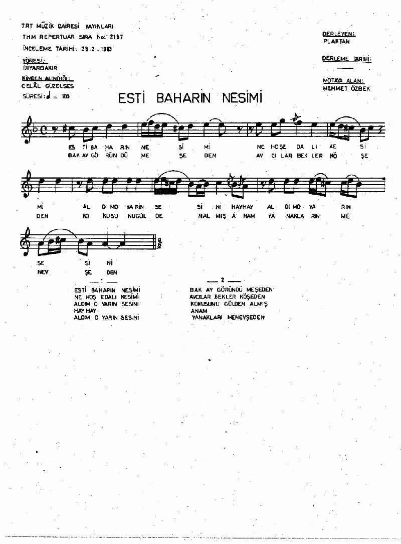 ESTİ BAHARIN NESİMİ