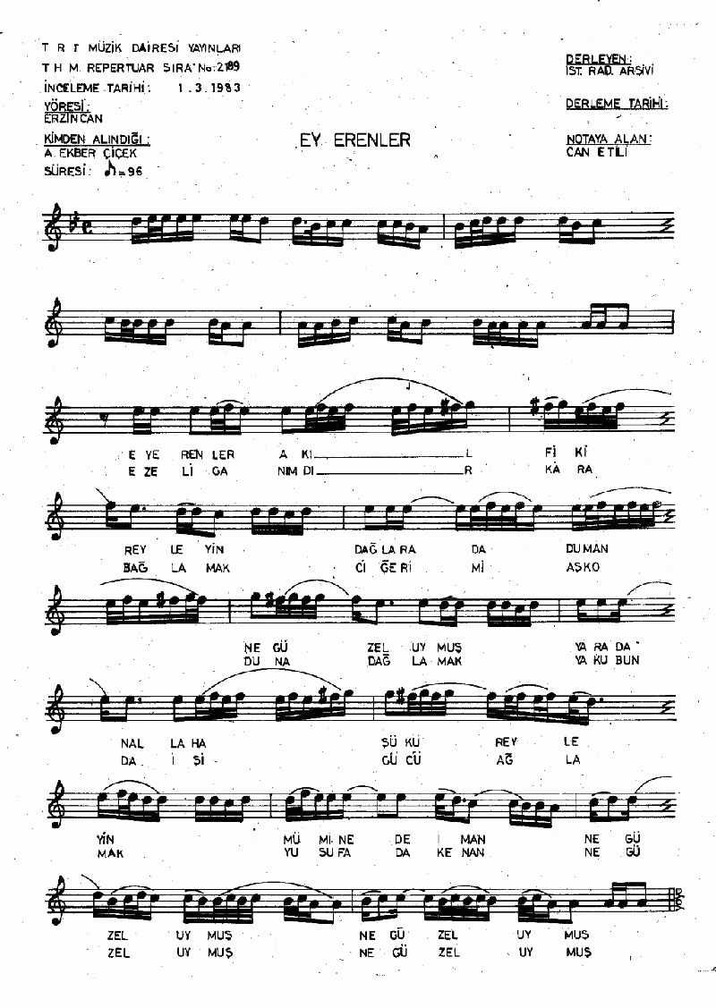 EY ERENLER AKIL FİKİR EYLEYİN