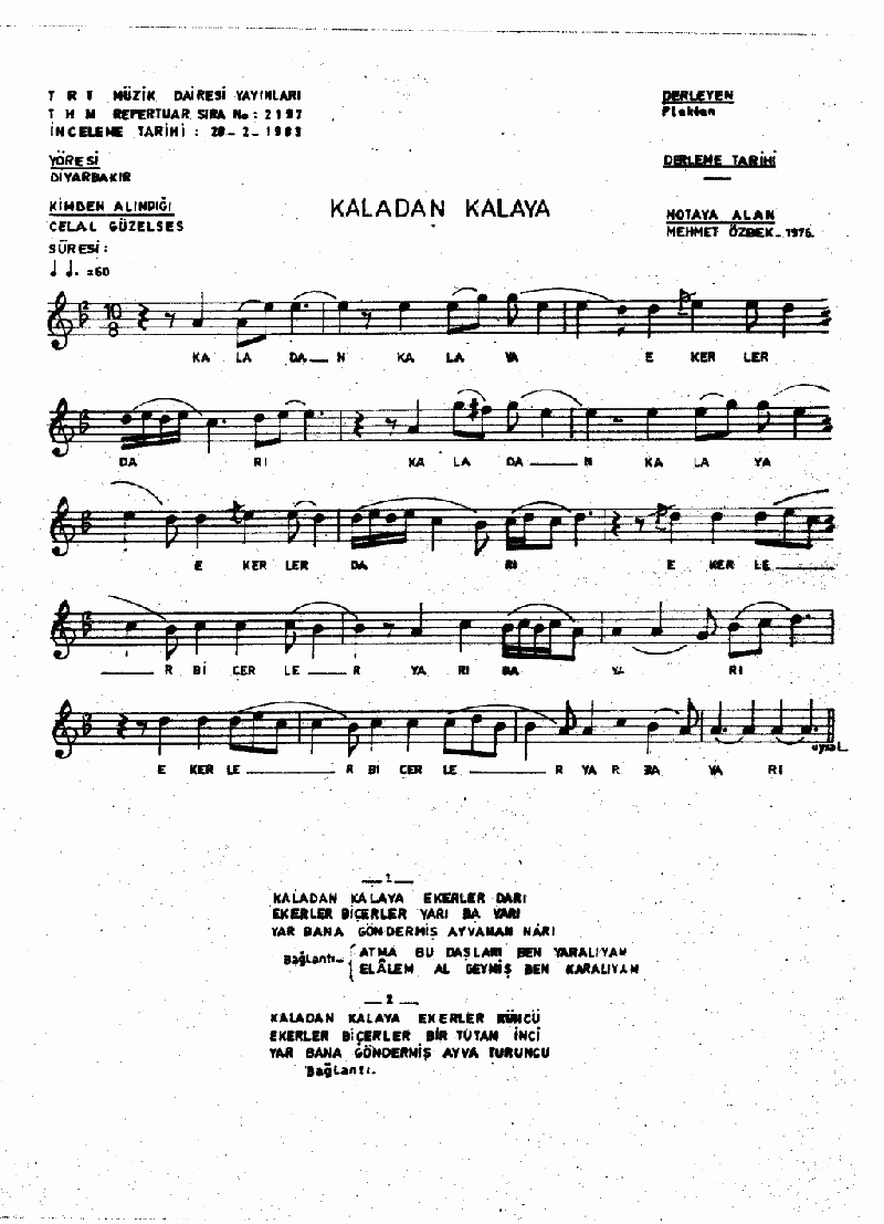 KALADAN KALAYA EKERLER DARI