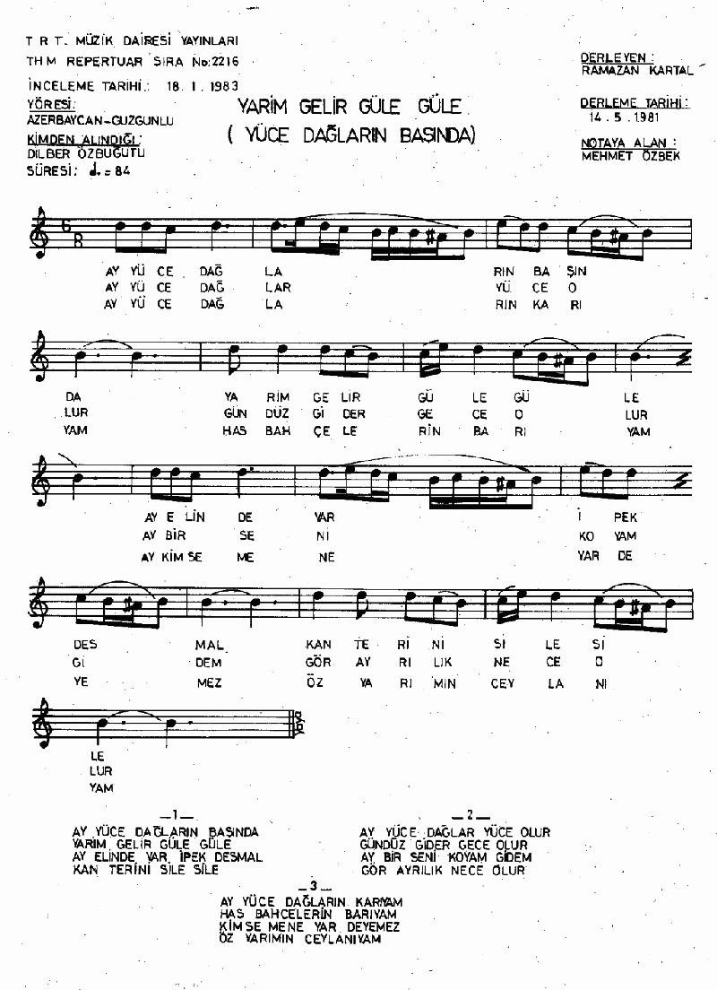 YÜCE DAĞLARIN BAŞINDA