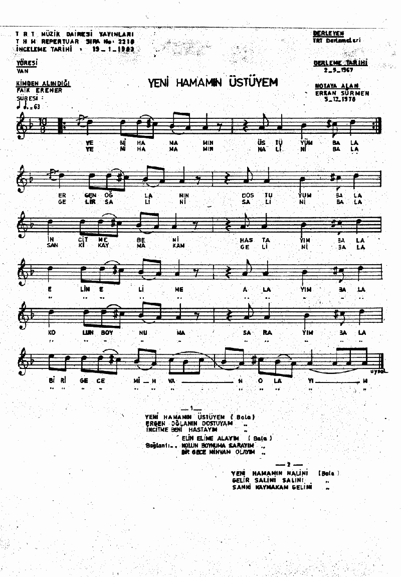 YENİ HAMAMIN ÜSTÜYEM - III