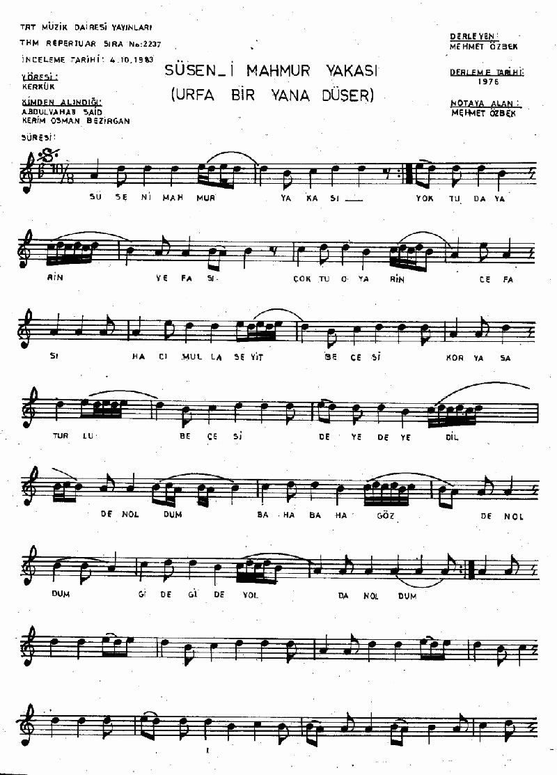 SÜSENİ MAHMUR YAKASI