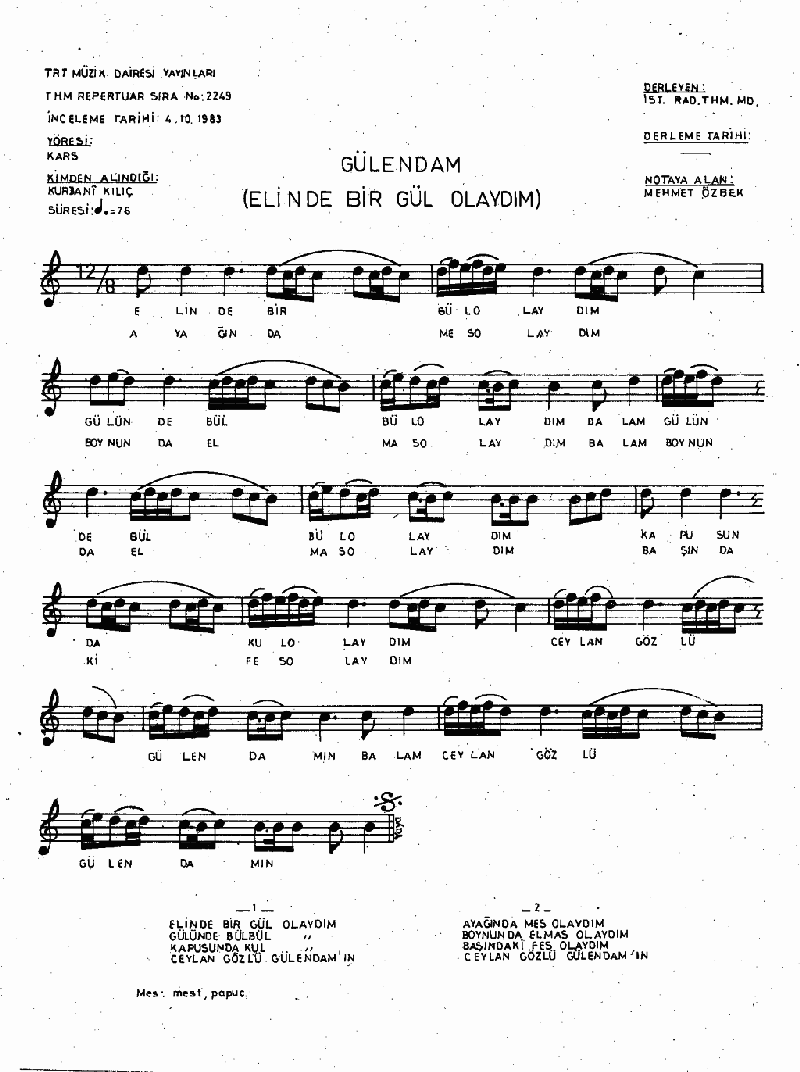 ELİNDE BİR GÜL OLAYDIM