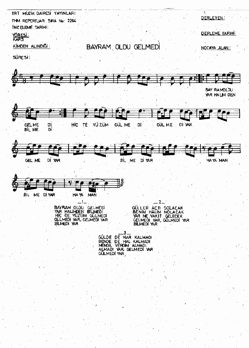 BAYRAM OLDU GELMEDİ