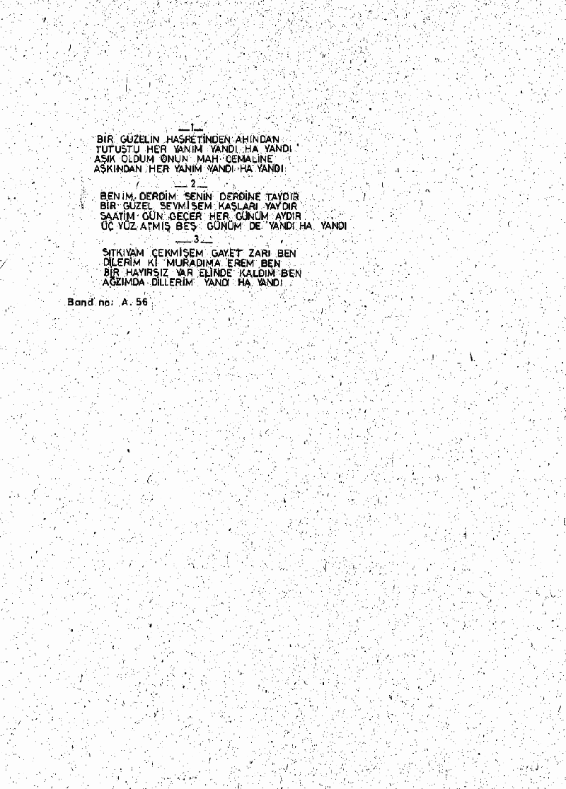 BİR GÜZELİN HASRETİNDEN AHINDAN