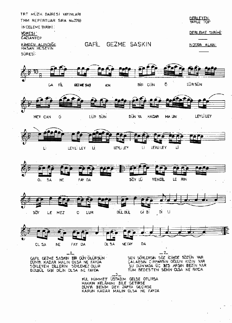 GAFİL GEZME ŞAŞKIN