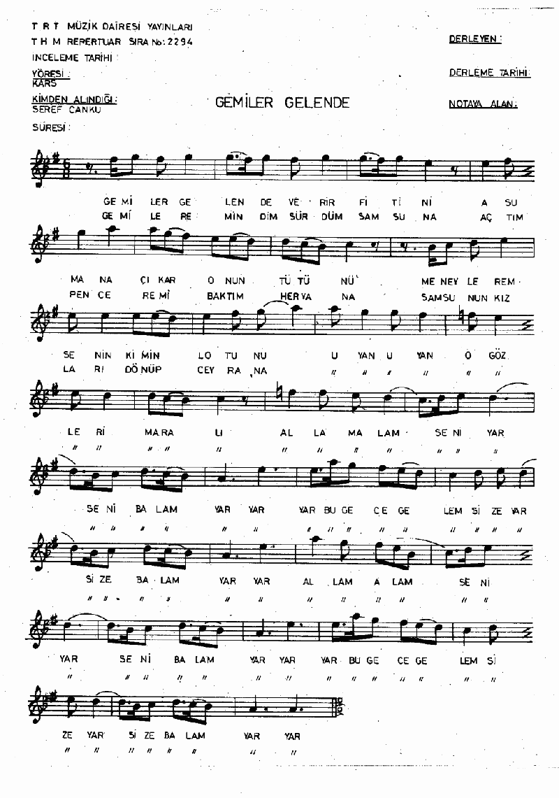 GEMİLER GELENDE VERİR FİTİNİ