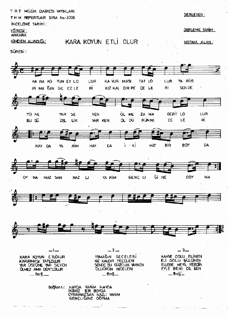 KARA KOYUN ETL'OLUR