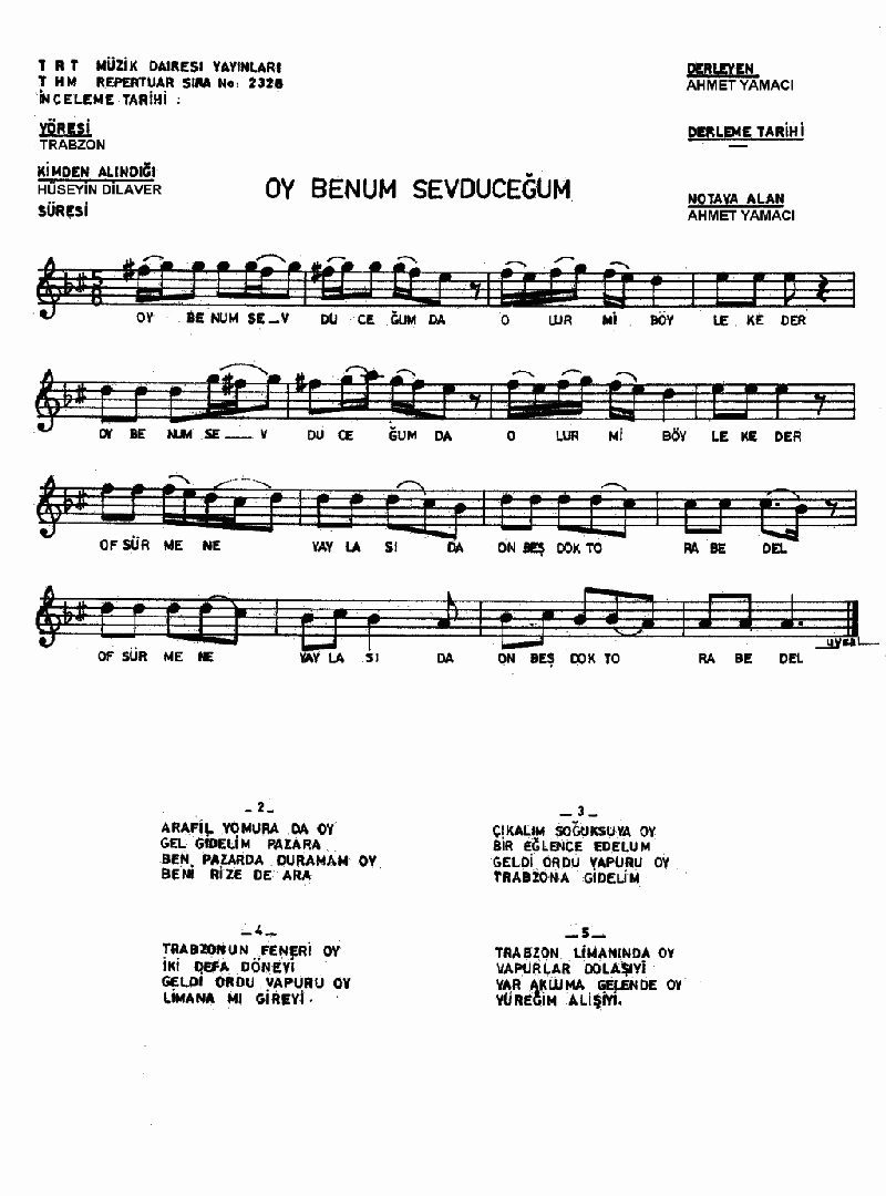 OY BENUM SEVDUCEĞUM