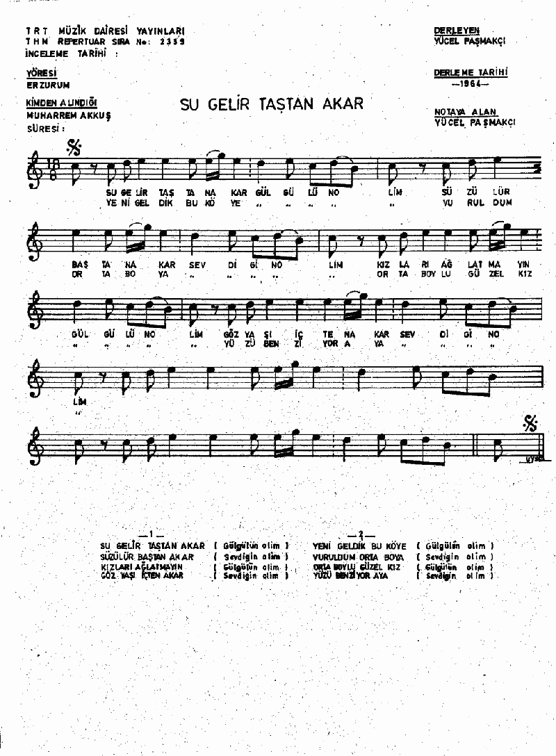 SU GELİR TAŞTAN AKAR