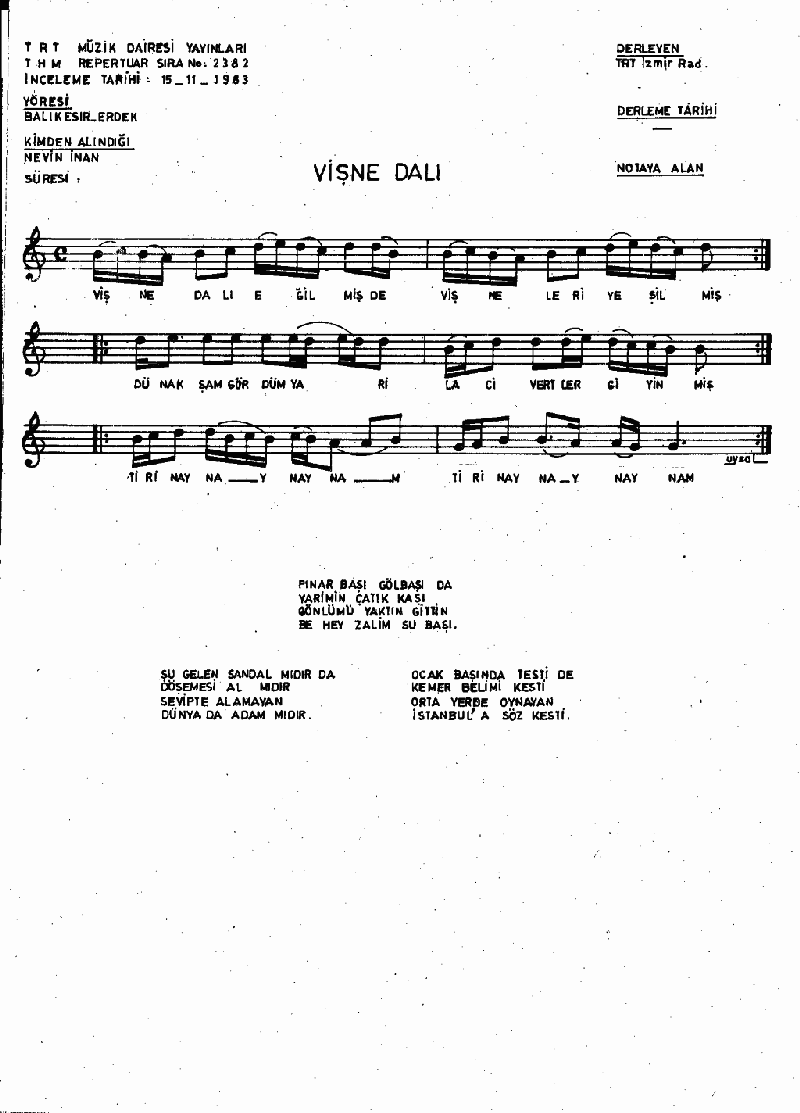 VİŞNE DALI EĞİLMİŞ