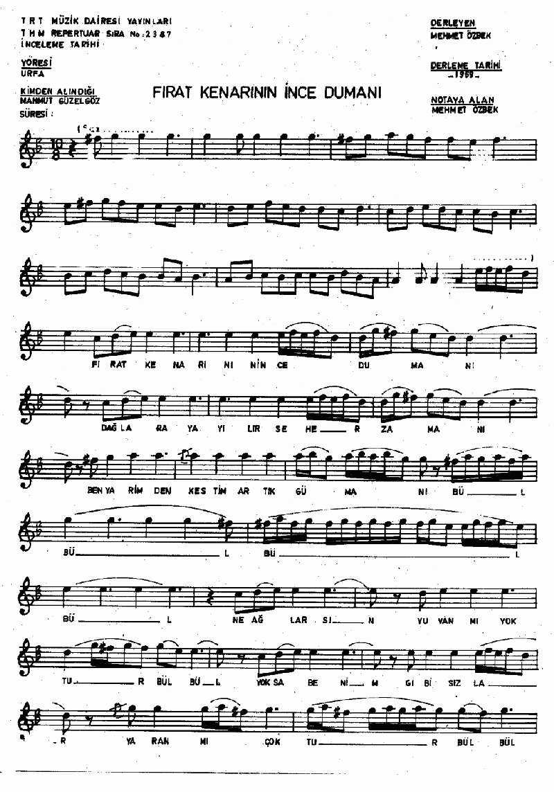 FIRAT KENARININ İNCE DUMANI