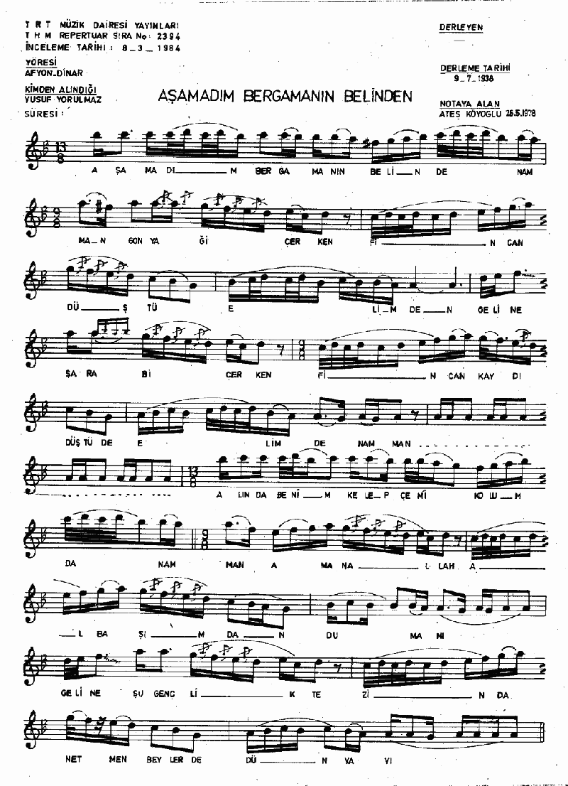 AŞAMADIM BERGAMA'NIN BELİNDEN