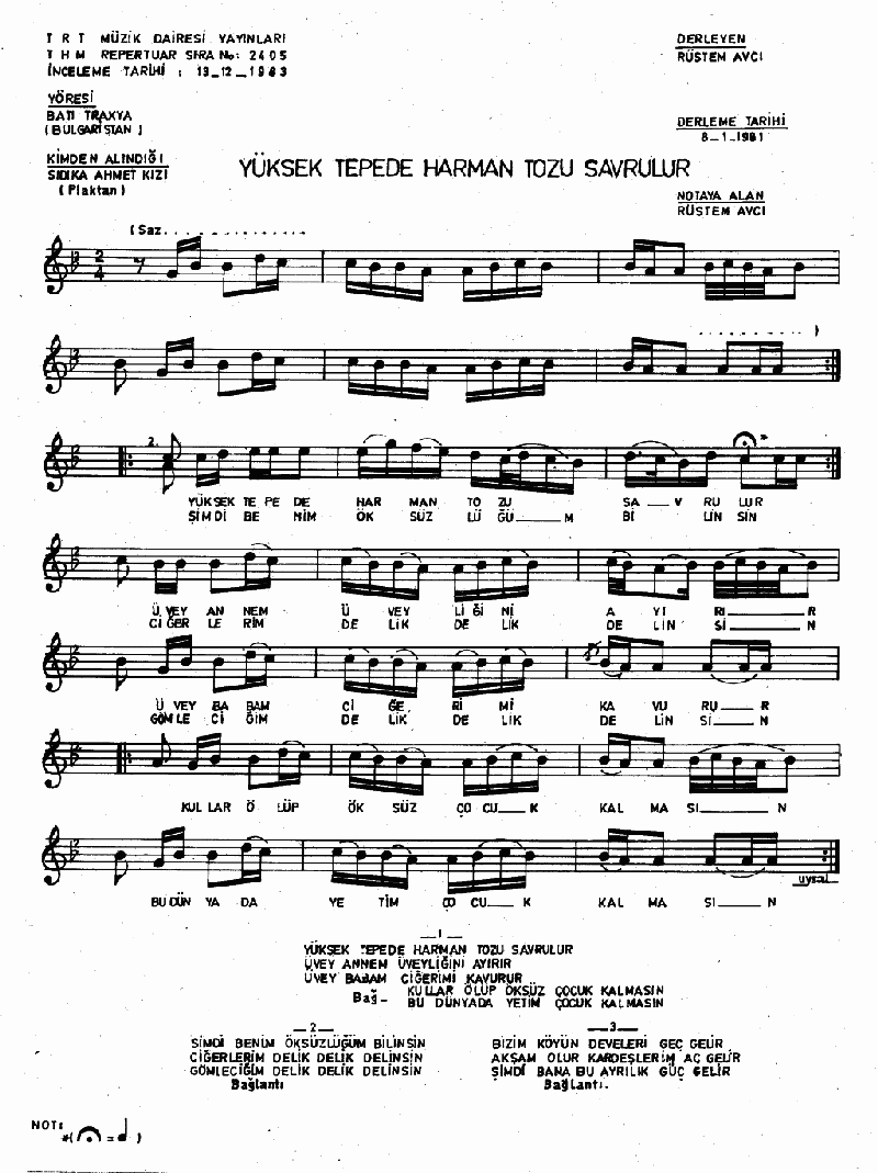 YÜKSEK TEPEDE HARMAN TOZU SAVRULUR