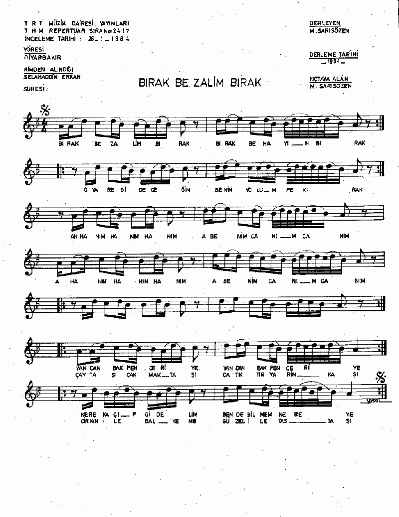 BIRAK BE ZALİM BIRAK