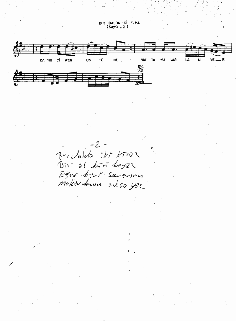 BİR DALDA İKİ ELMA