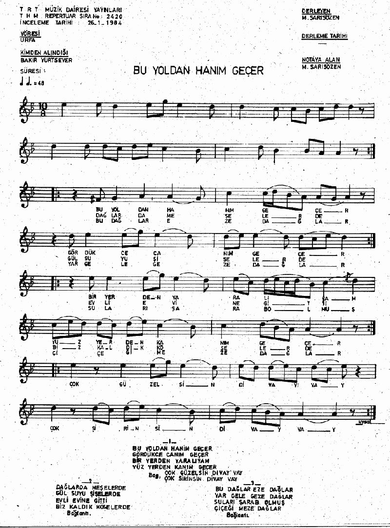 BU YOLDAN HANIM GEÇER