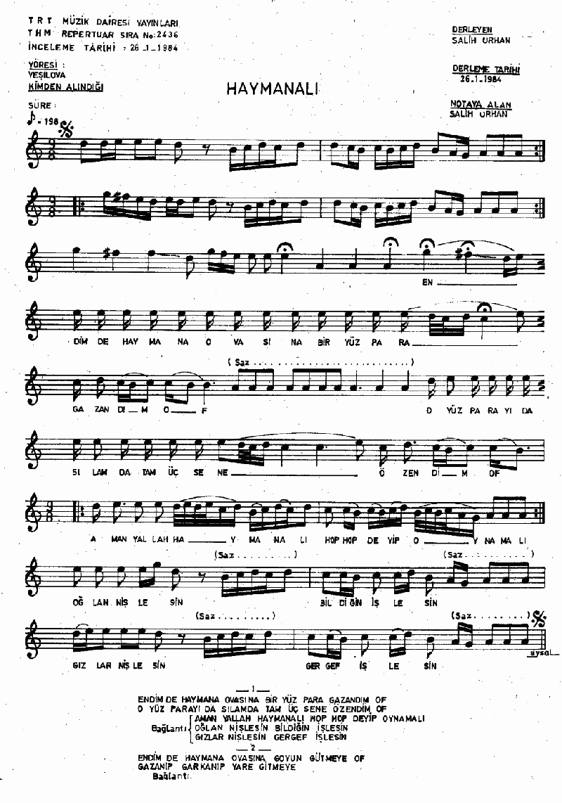 ENDİM HAYMANA OVASINA