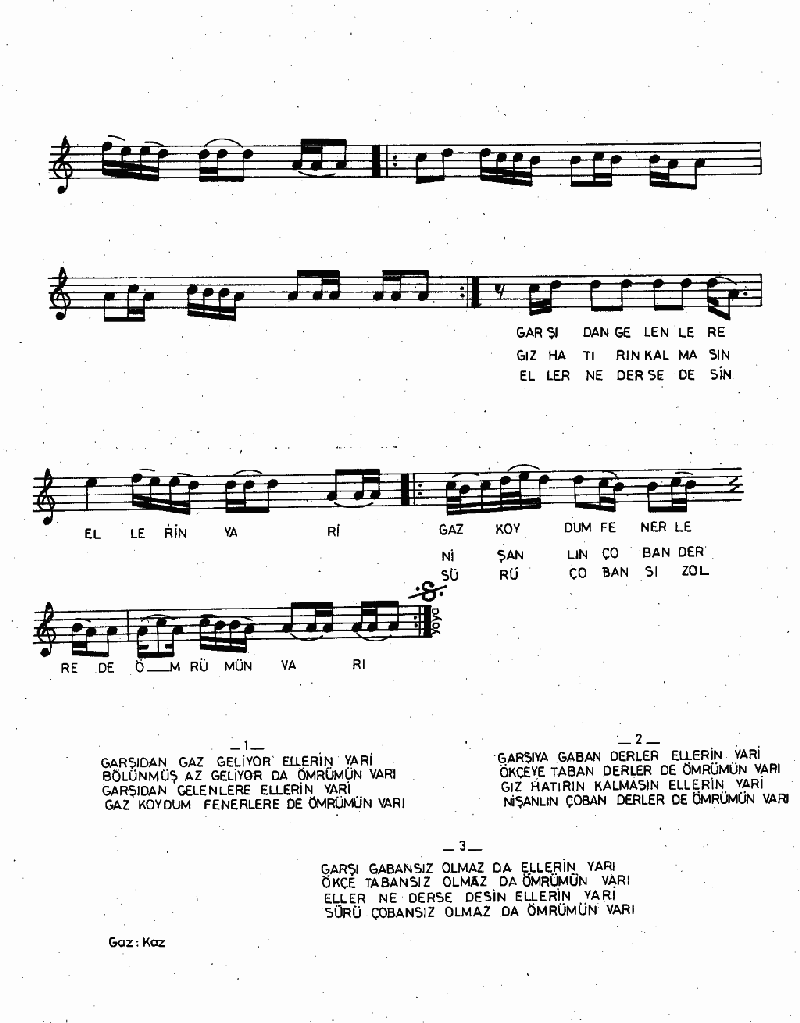 GARŞIDAN GAZ GELİYOR