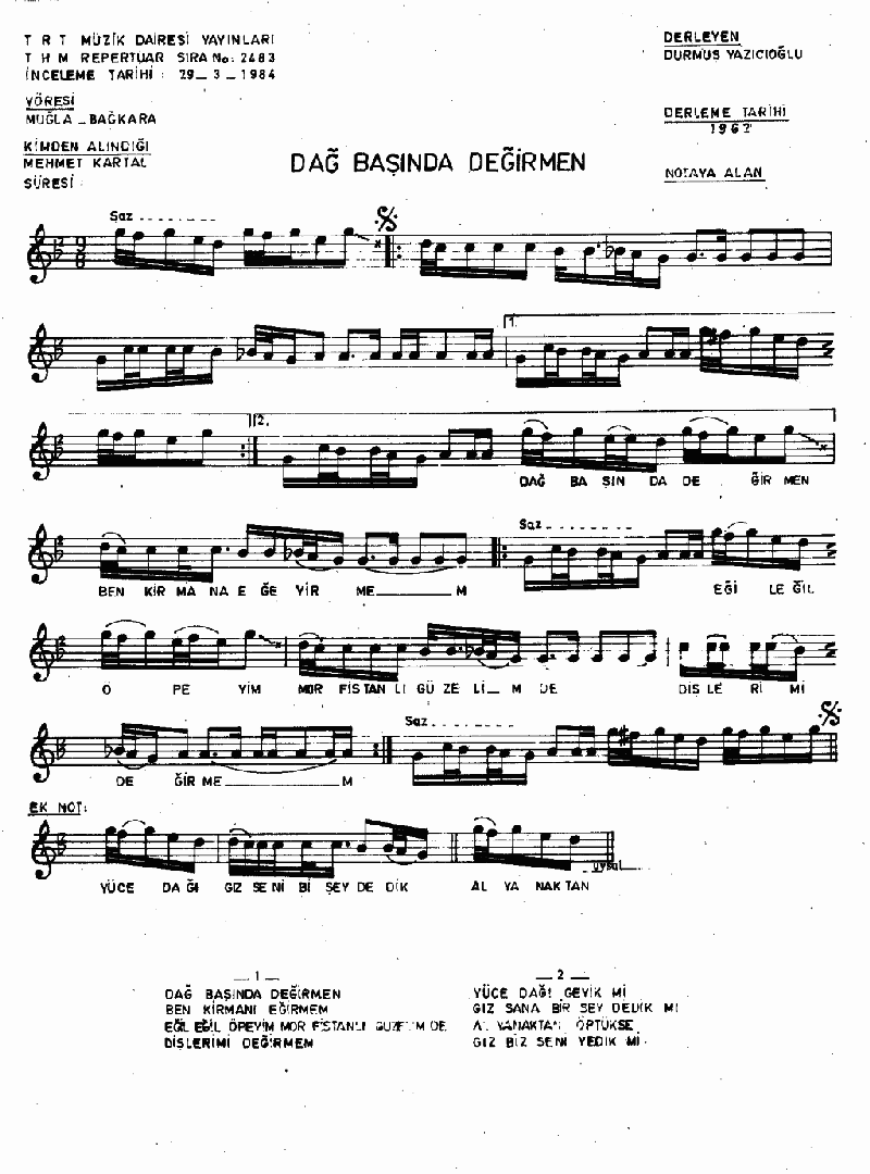 DAĞ BAŞINDA DEĞİRMEN