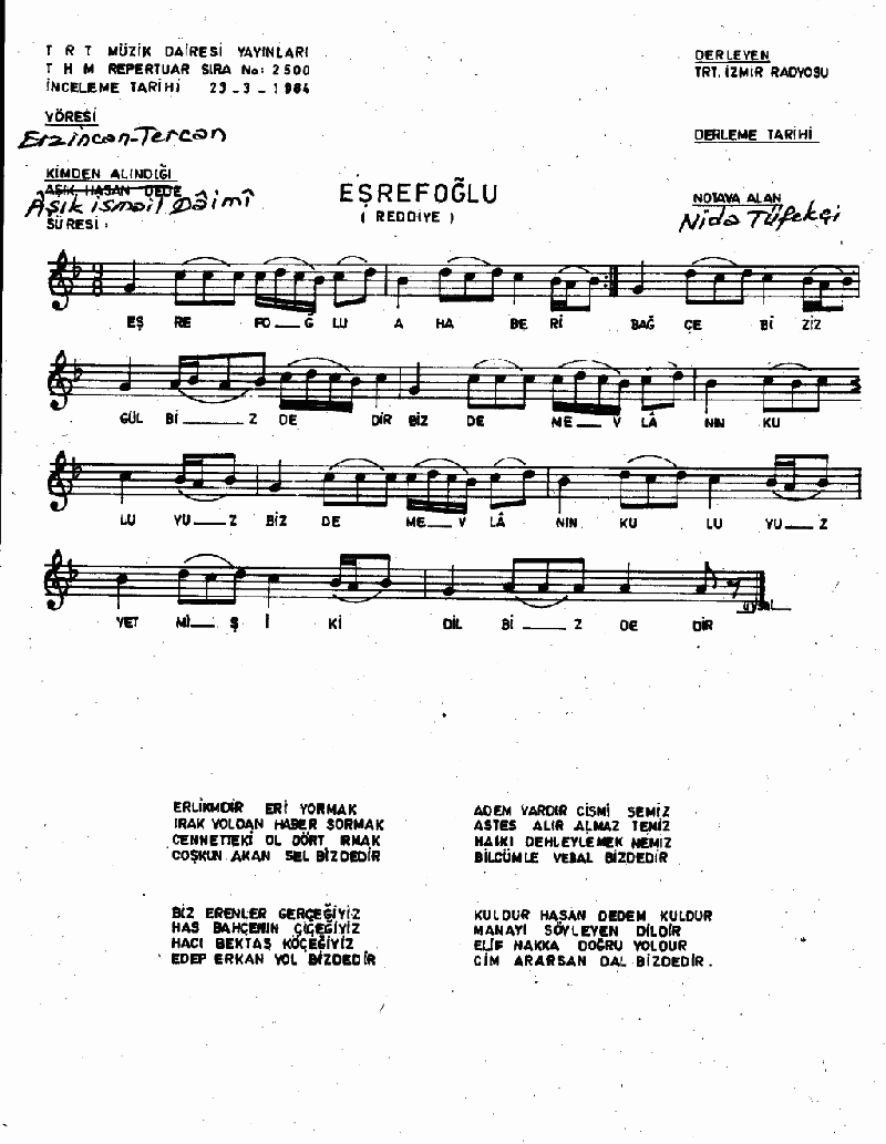 EŞREFOĞLU AL HABERİ - II