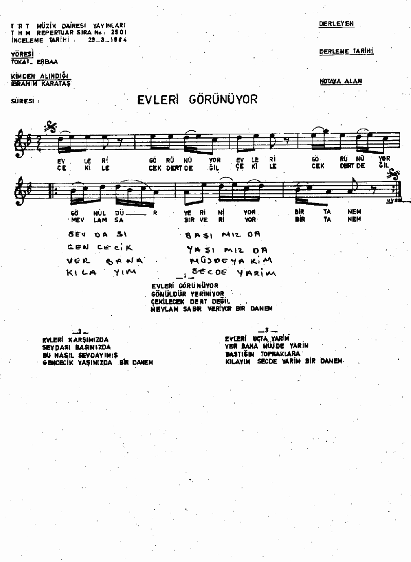 EVLERİ GÖRÜNÜYOR - I