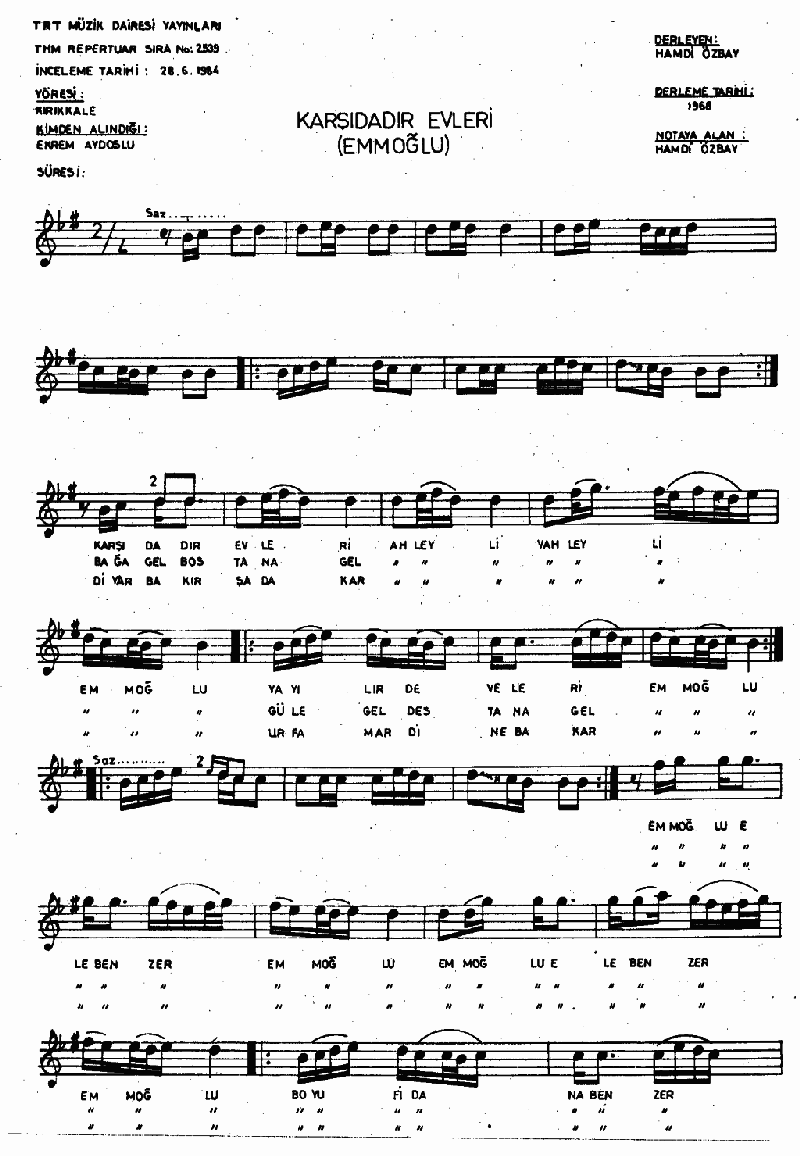 KARŞIDADIR EVLERİ (Emmoğlu)