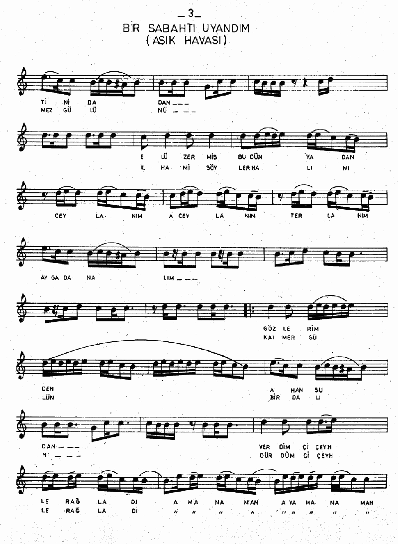 BİR SABAH VAKTİ UYANDIM