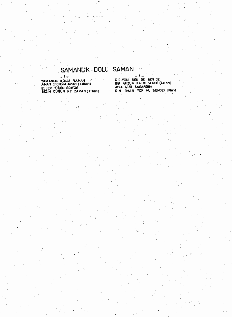 SAMANLIK DOLU SAMAN