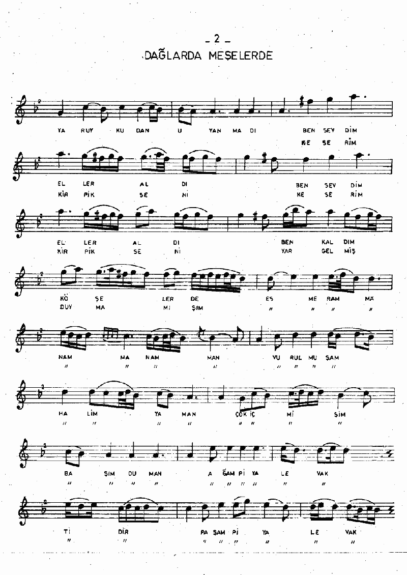 DAĞLARDA MEŞELERDE - I
