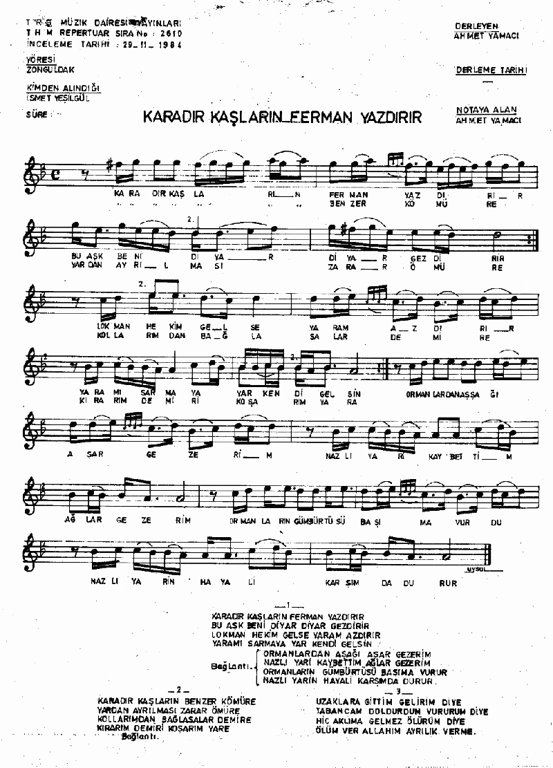 KARADIR KAŞLARIN FERMAN YAZDIRIR