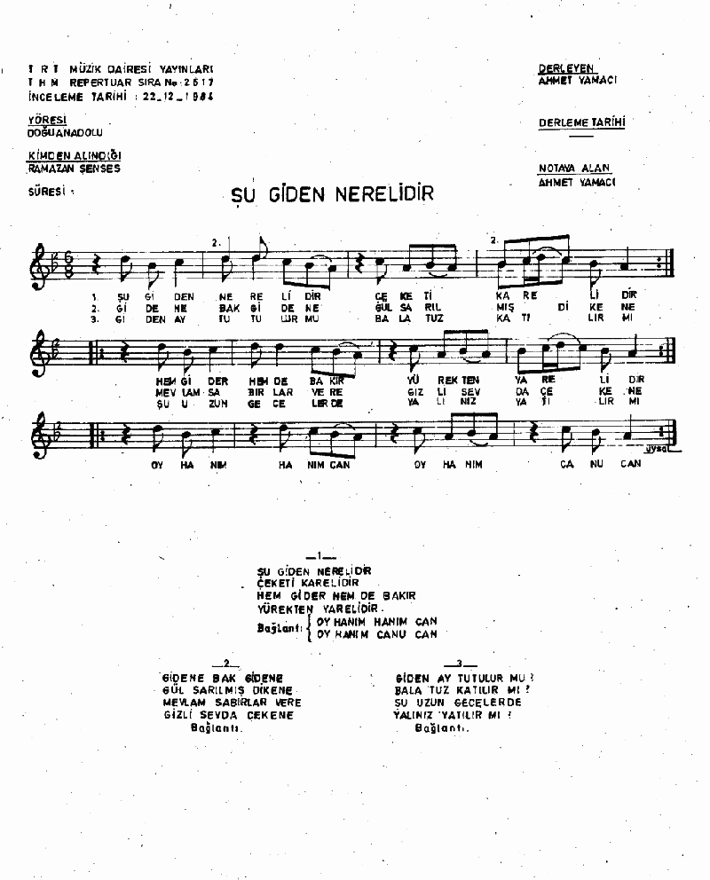 ŞU GİDEN NERELİDİR