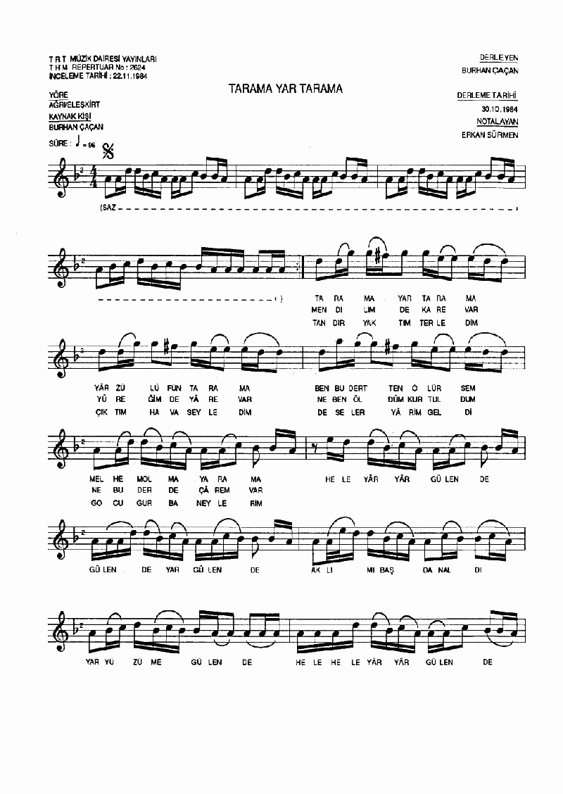 TARAMA YAR TARAMA