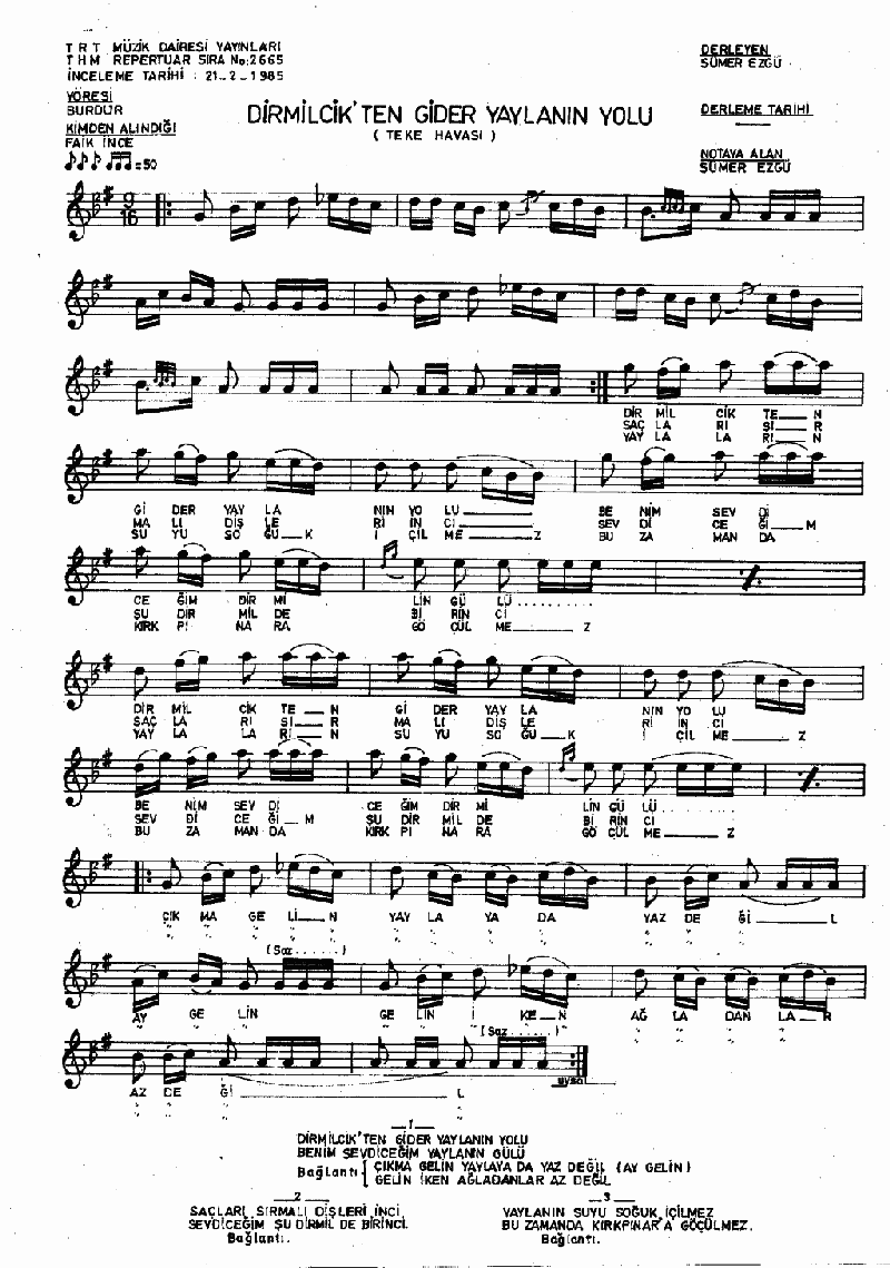 DİRMİLCİK'TEN GİDER YAYLANIN YOLU