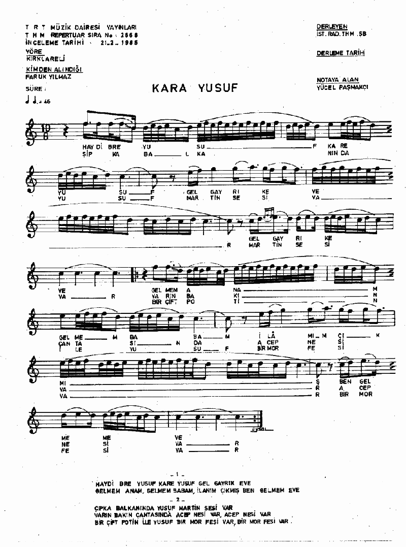 HAYDİ BRE YUSUF KARA YUSUF